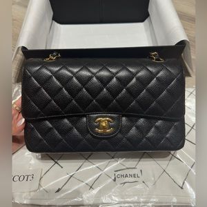 Chanel Black Caviar Large Classic Handbag